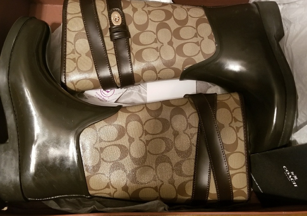 Coach Brown Rainboots